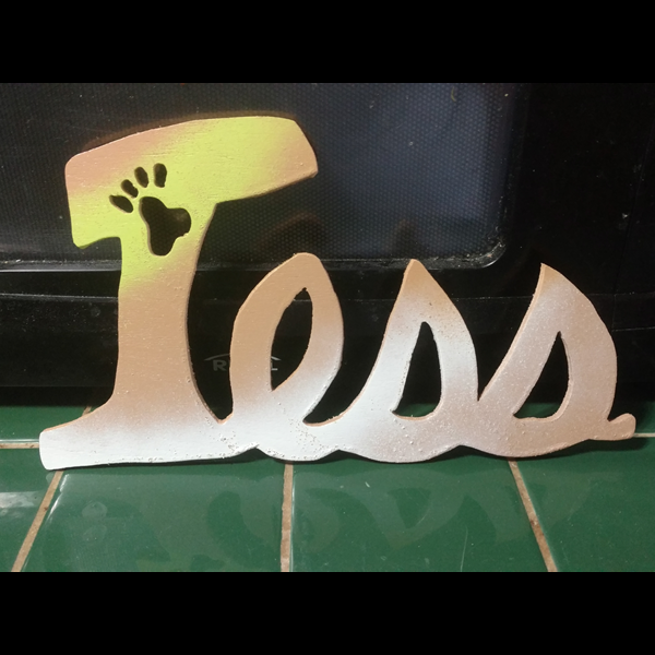Tess remembrance wood sign